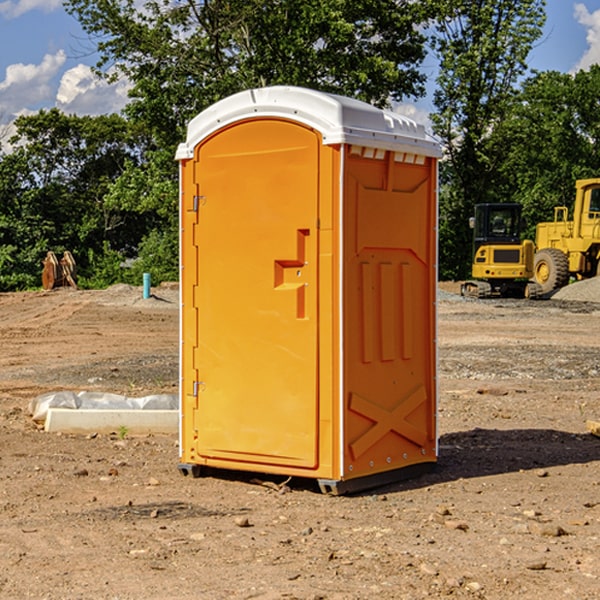 can i customize the exterior of the portable restrooms with my event logo or branding in North Union